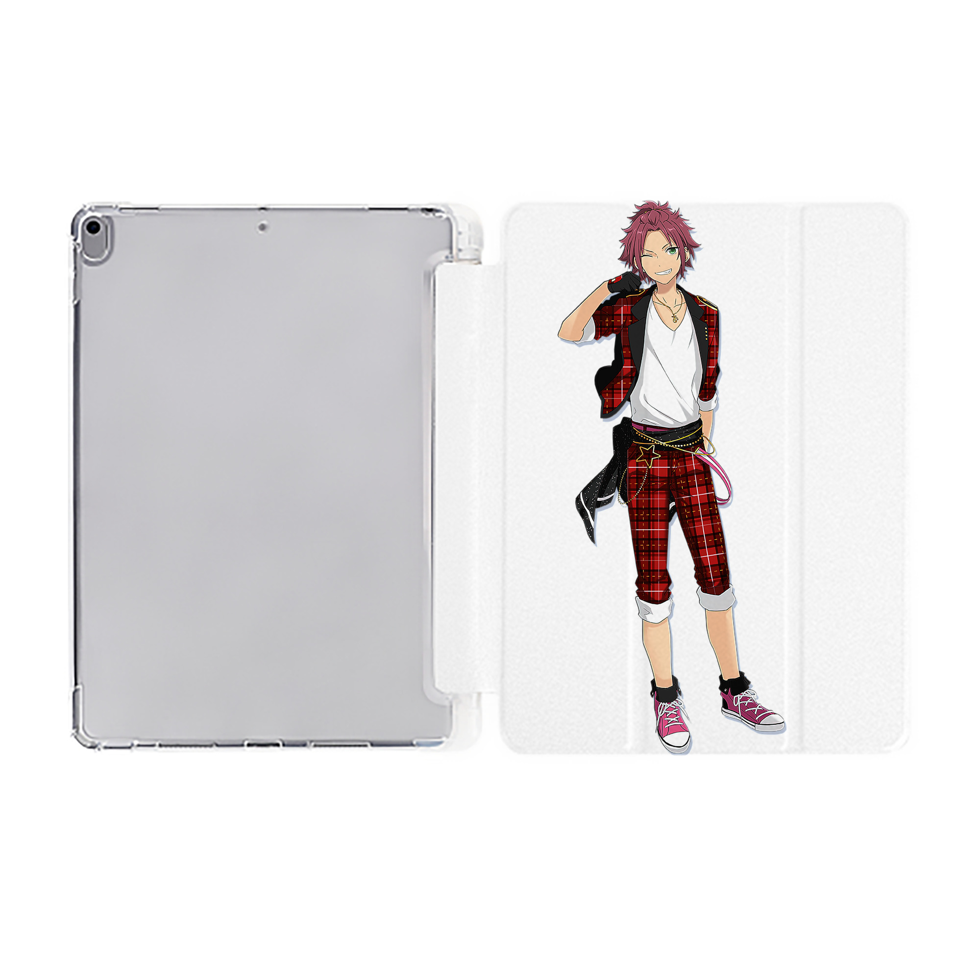 （画像用） あんさんぶるスターズ! Ensemble Stars IPad ケース ペン収納付き 三つ折りスタンド PUレザー×シリコン 対応機種9.5/10.5/10.9インチ